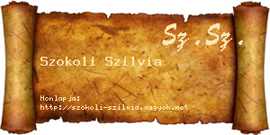 Szokoli Szilvia névjegykártya